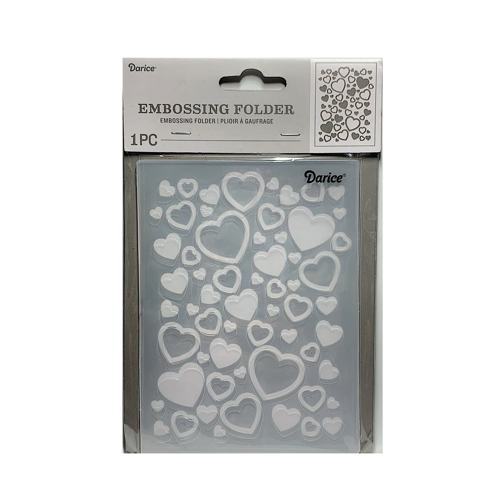Embossing Folder Scattered Hearts by Darice Craft Folders Etsy