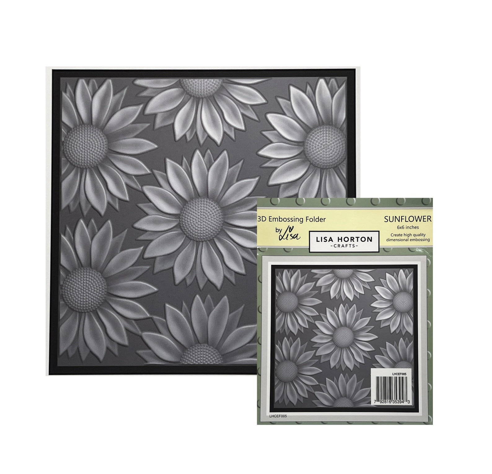 Sunflower Embossing Folder 3D Lisa Horton Flower Craft Folders Etsy UK