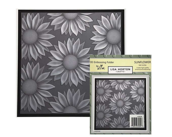 Sunflower Embossing Folder 3D Lisa Horton Flower Craft Folders Sizzix ...