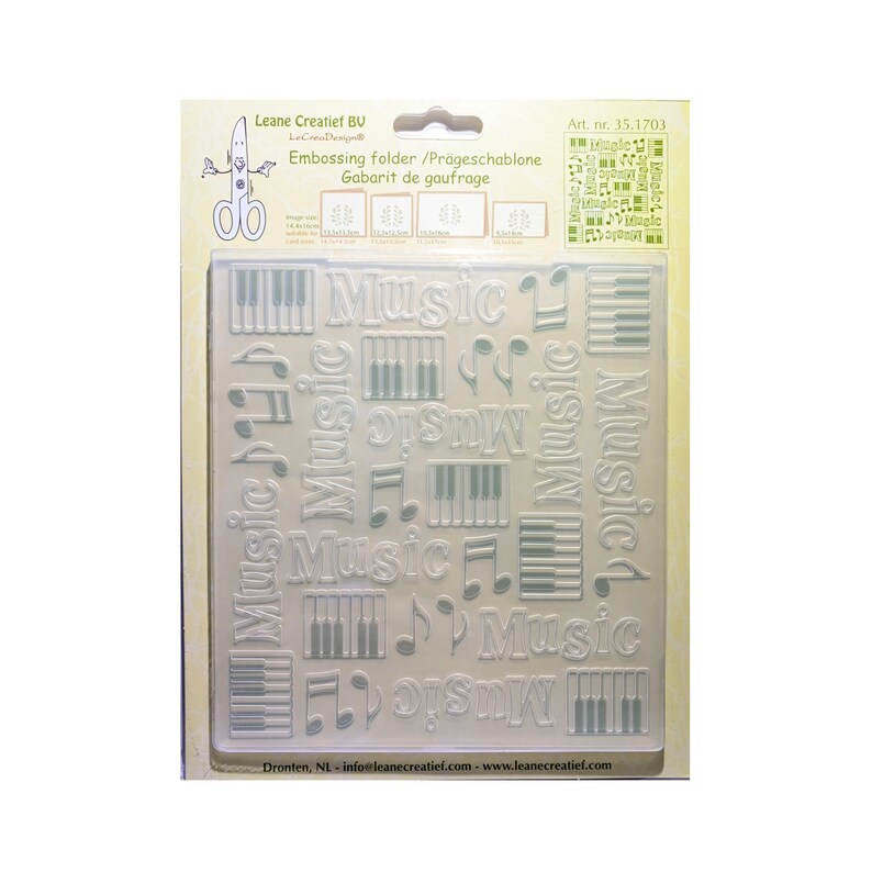 Embossing Folder Music by Leane Creatif Embossing Folders Etsy