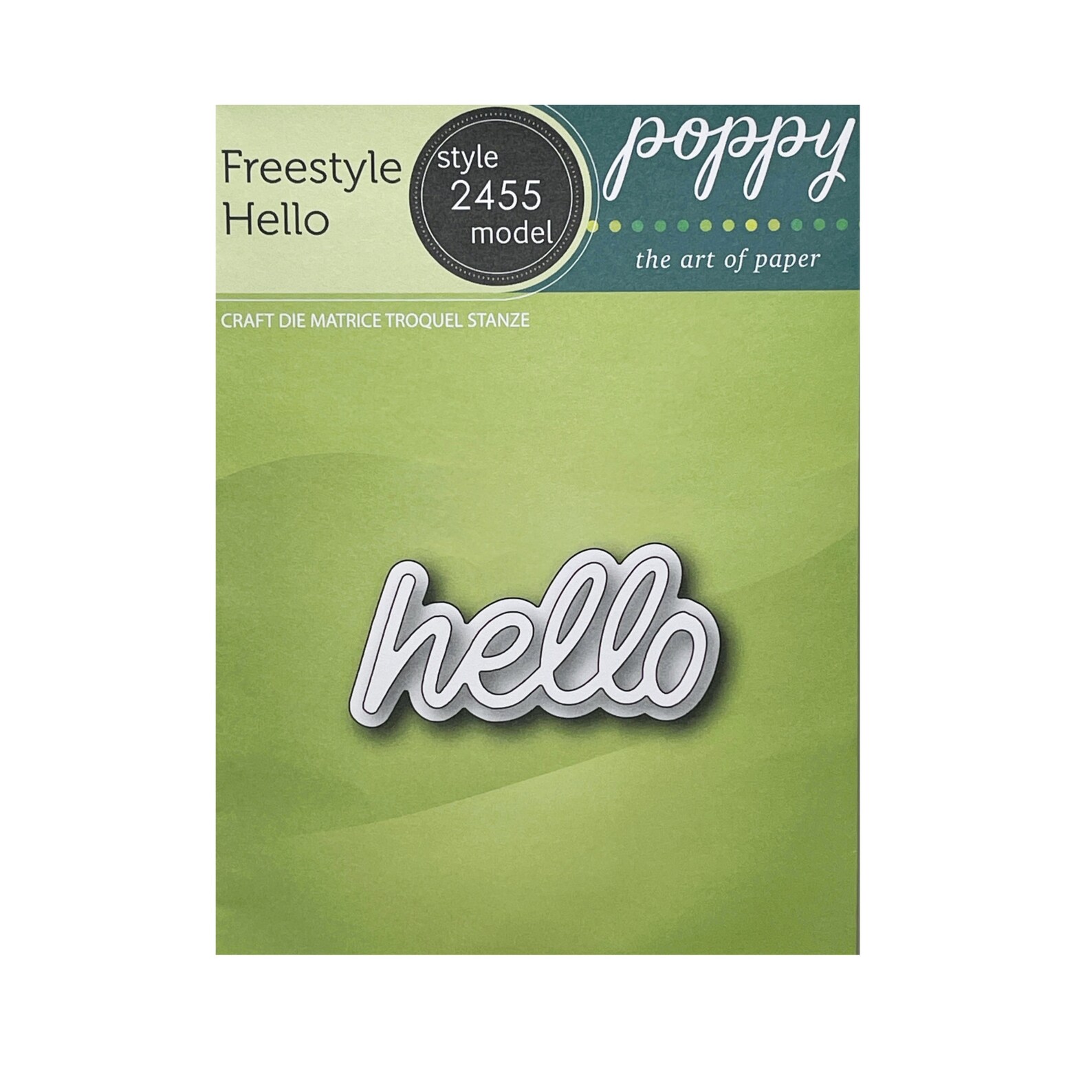 Hello Metal Die Cut Words Freestyle Double Layer Poppystamps Etsy