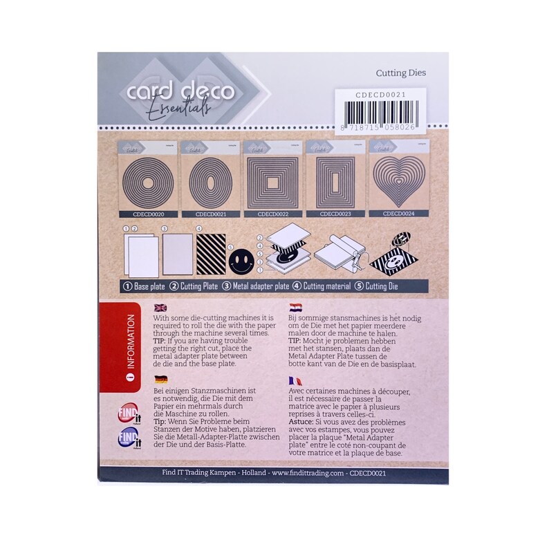 Square Die Cut Stencil Find It Trading Card Deco Essentials 11 Etsy