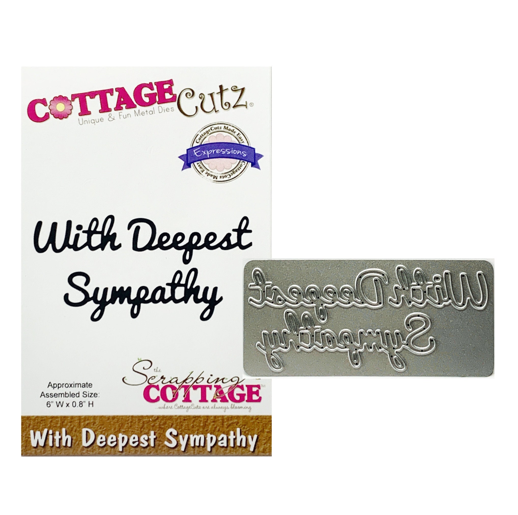 With Sympathy Metal Die Cut Words Cottage Cutz Craft Cutting - Etsy Australia With Sympathy Metal Die Cut Words Cottage Cutz Craft Cutting - Etsy Australia