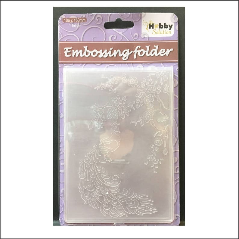 Embossing folder Peacock Bird Nellie Snellen embossing Etsy