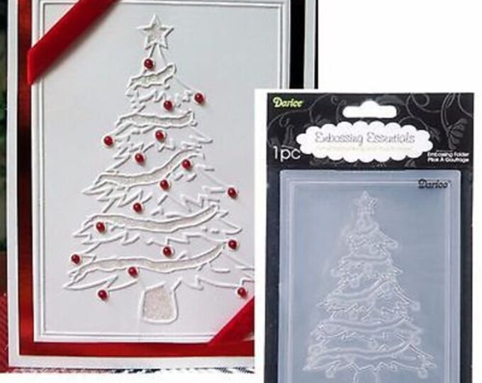 Christmas Tree Embossing Folder Darice Folders Holiday Scrapbooking and
