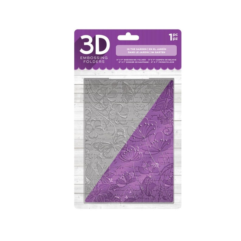 Embossing folder In the Garden 3D 5 x 7 by Crafter/'s Companion Cuttlebug,Sizzix,Universal machine compatible card making and scrapbooking