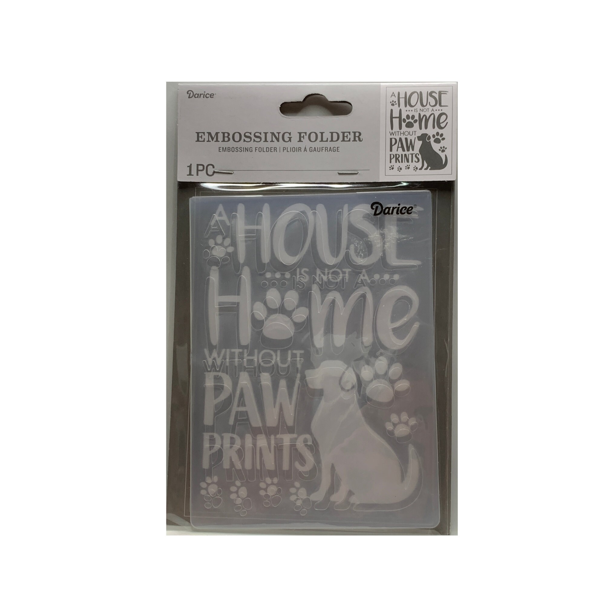 Embossing Folder House is Not a Home Without Paw Prints by Etsy