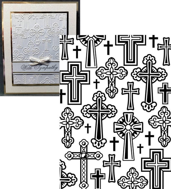 Crosses Embossing Folder Easter Religious Darice Craft Folders Etsy