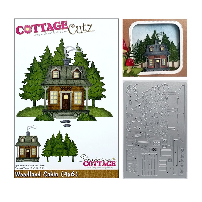 Woodland Cabin Metal Die Cut Cottage Cutz HouseHomeCraft ...