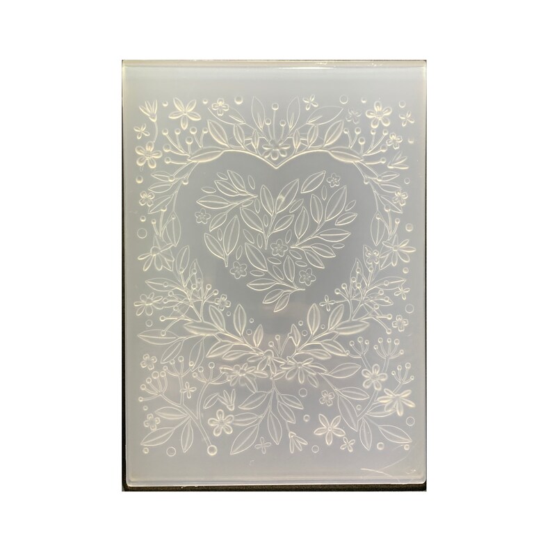 Elegant 3D Embossing Folder Heart Bouquet Memory Box Cuttlebug Etsy