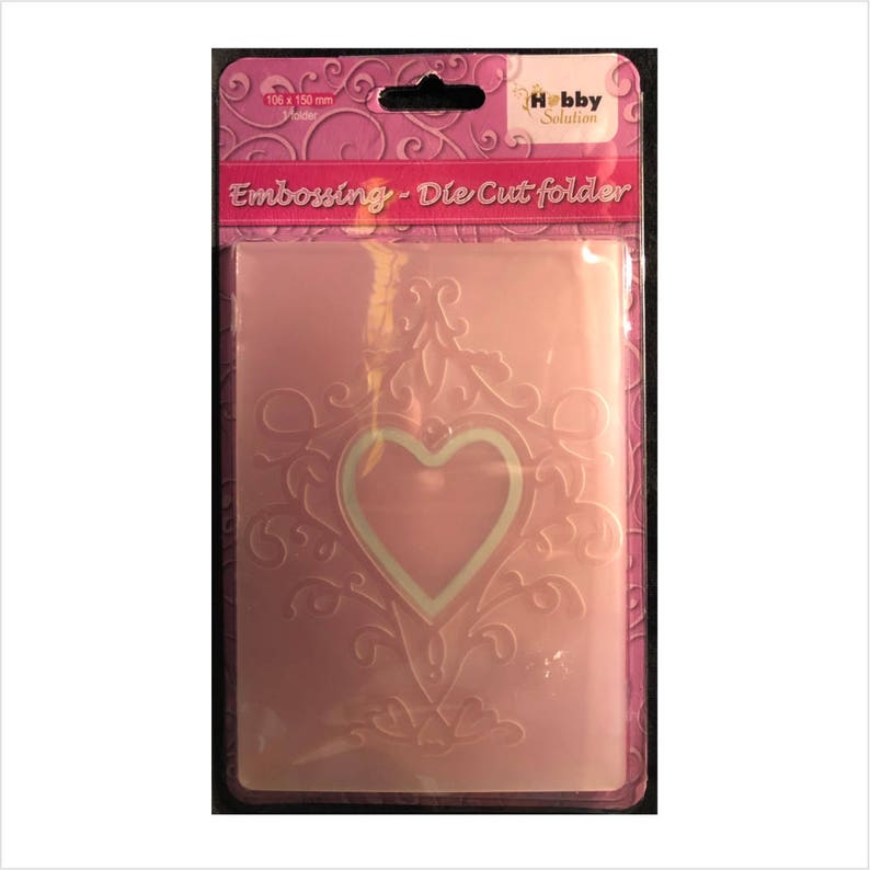 Elegant Embossing Folder Heart Swirls Cut and Emboss Nellie Etsy