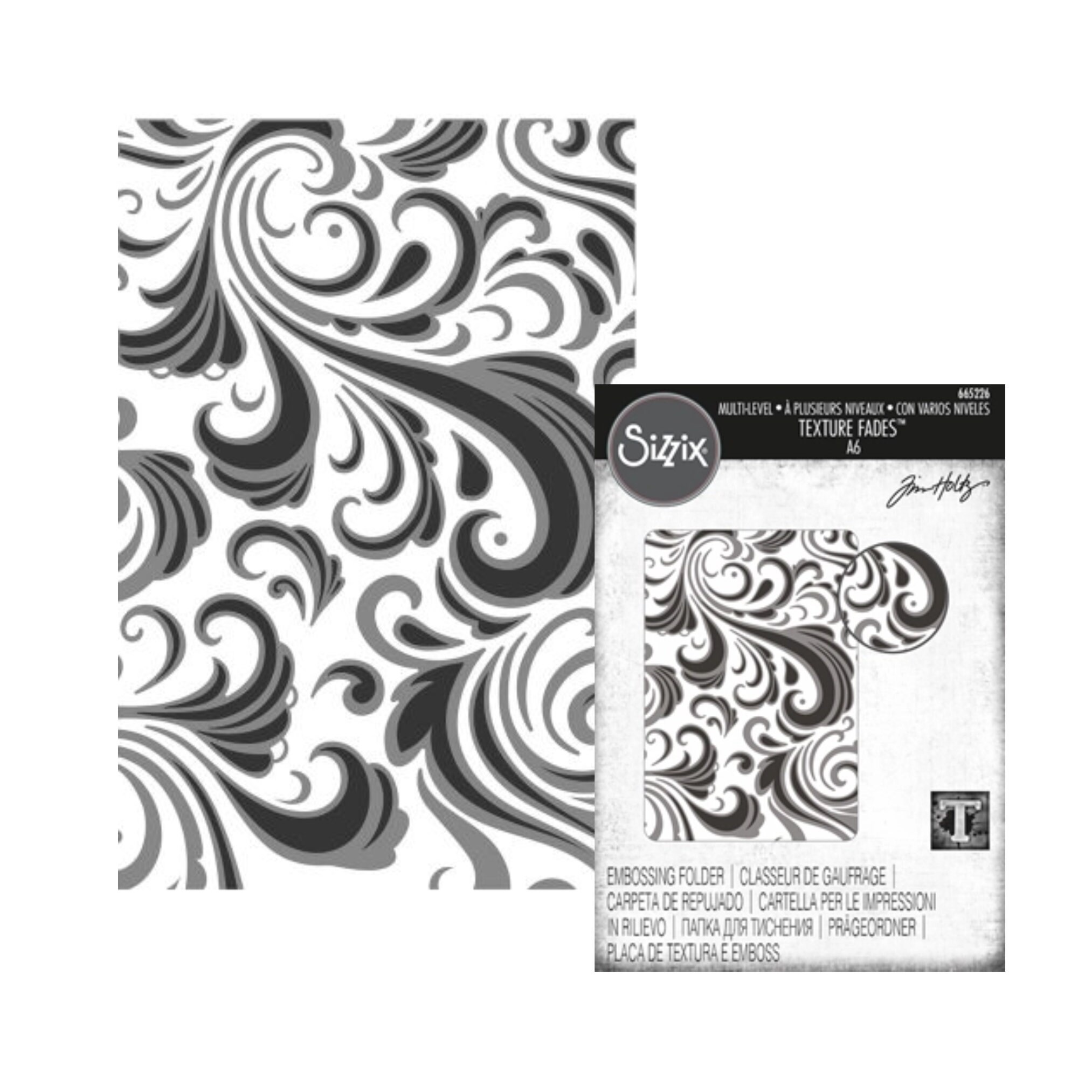 Embossing Folder Swirls by Tim Holtz Sizzix Folders Cuttlebug Etsy