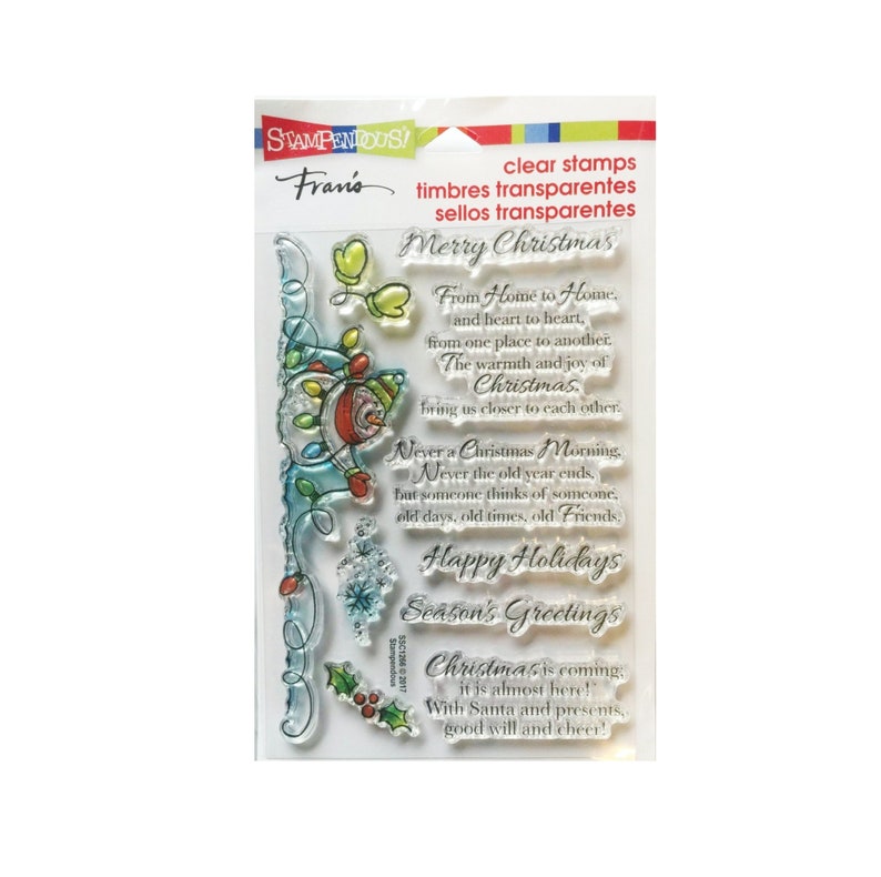 Cuttlebug,Sizzix,other Machines Snowman Wishes Stamps Words Stampendous Christmas clear cling stamp set for Handmade Cards,Scrapbooks