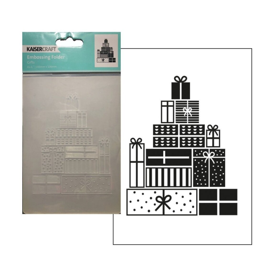 Embossing Folder Gifts Presents 4x6 Kaisercraft Folders EF292 Etsy