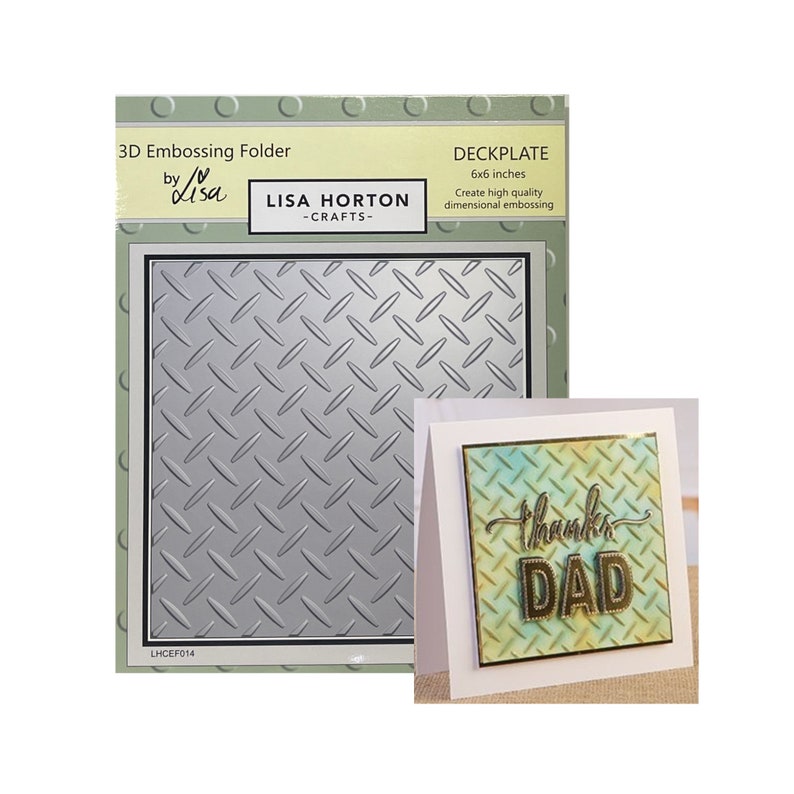 Deckplate Embossing Folder 3D Lisa Horton Diamond Plate Craft Etsy