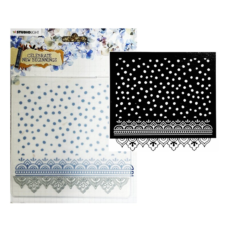 Embossing Folder Polka Dots and Lace Border Cut & Emboss Etsy