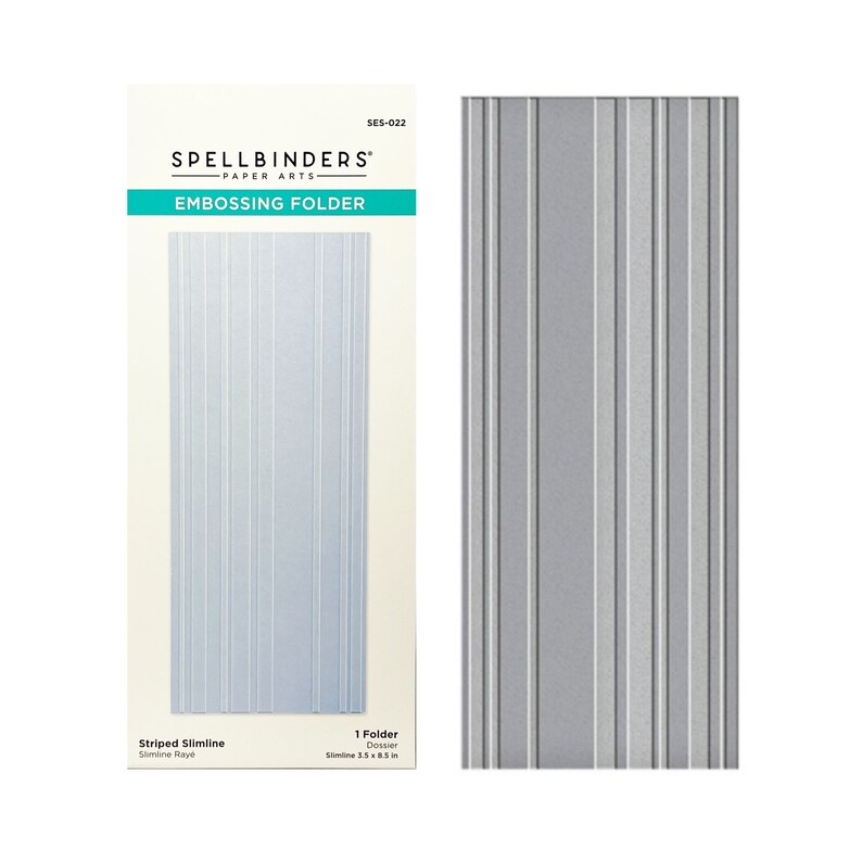 Embossing Folder Striped Slimline Spellbinders Craft Folders Etsy