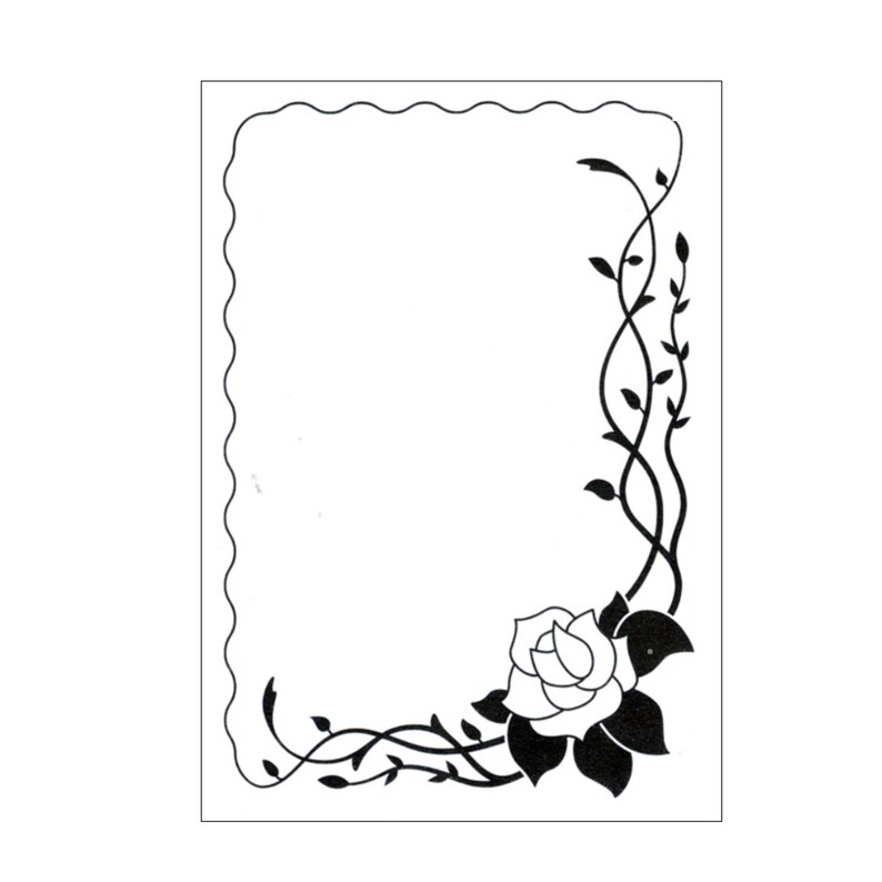 Rose Frame Embossing Folder Nellie Snellen Border Folders Etsy