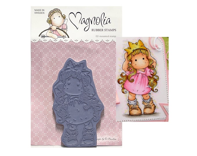 Princess Party Tilda Cling Rubber Stamp With Crown Magnolia Craft ...