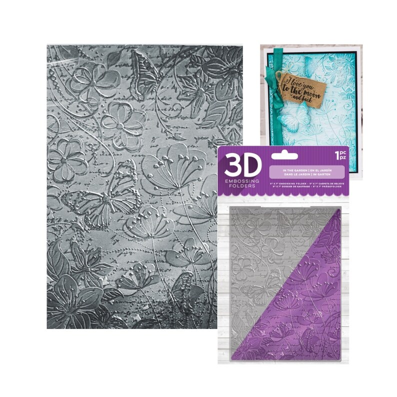 Embossing folder In the Garden 3D 5 x 7 by Crafter/'s Companion Cuttlebug,Sizzix,Universal machine compatible card making and scrapbooking