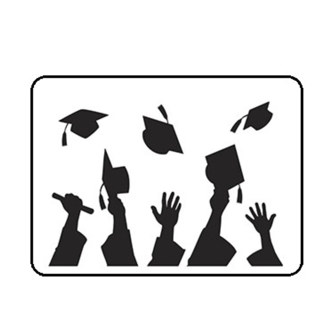 Graduation Embossing Folder Darice Folders Graduate Silhouette Etsy