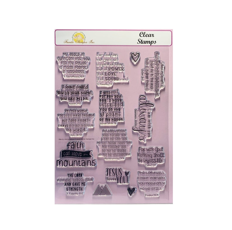 Scripture Words Cling Stamp Bible Verses Frantic Stamper Clear Etsy