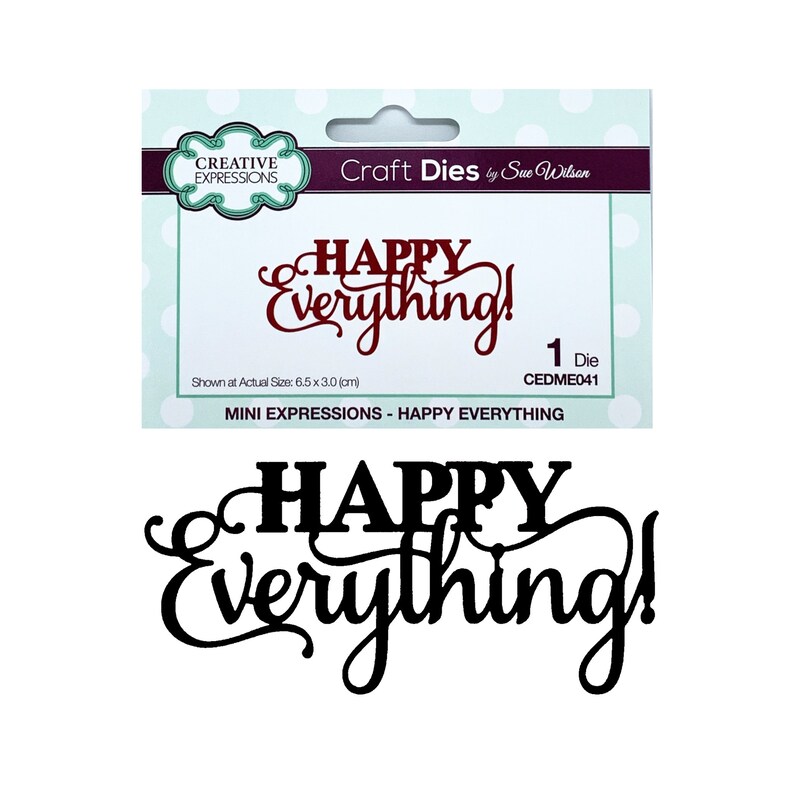Happy Everything Metal Die Cut Words Creative Expressions Etsy