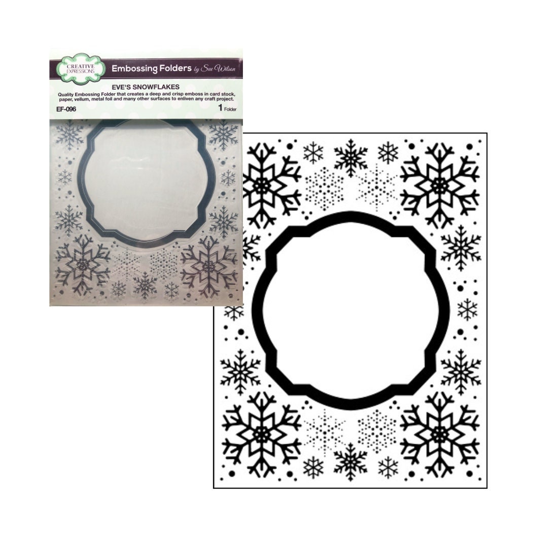 Winter Snowflakes embossing folder Sizzix embossing folders 3D Christmas 662287 Winter Snowflakes embossing folder Sizzix embossing folders 3D Christmas 662287