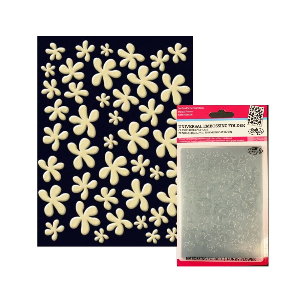 Flowers Embossing Folder Funky Craft Concepts Folders Daisy A2 Etsy