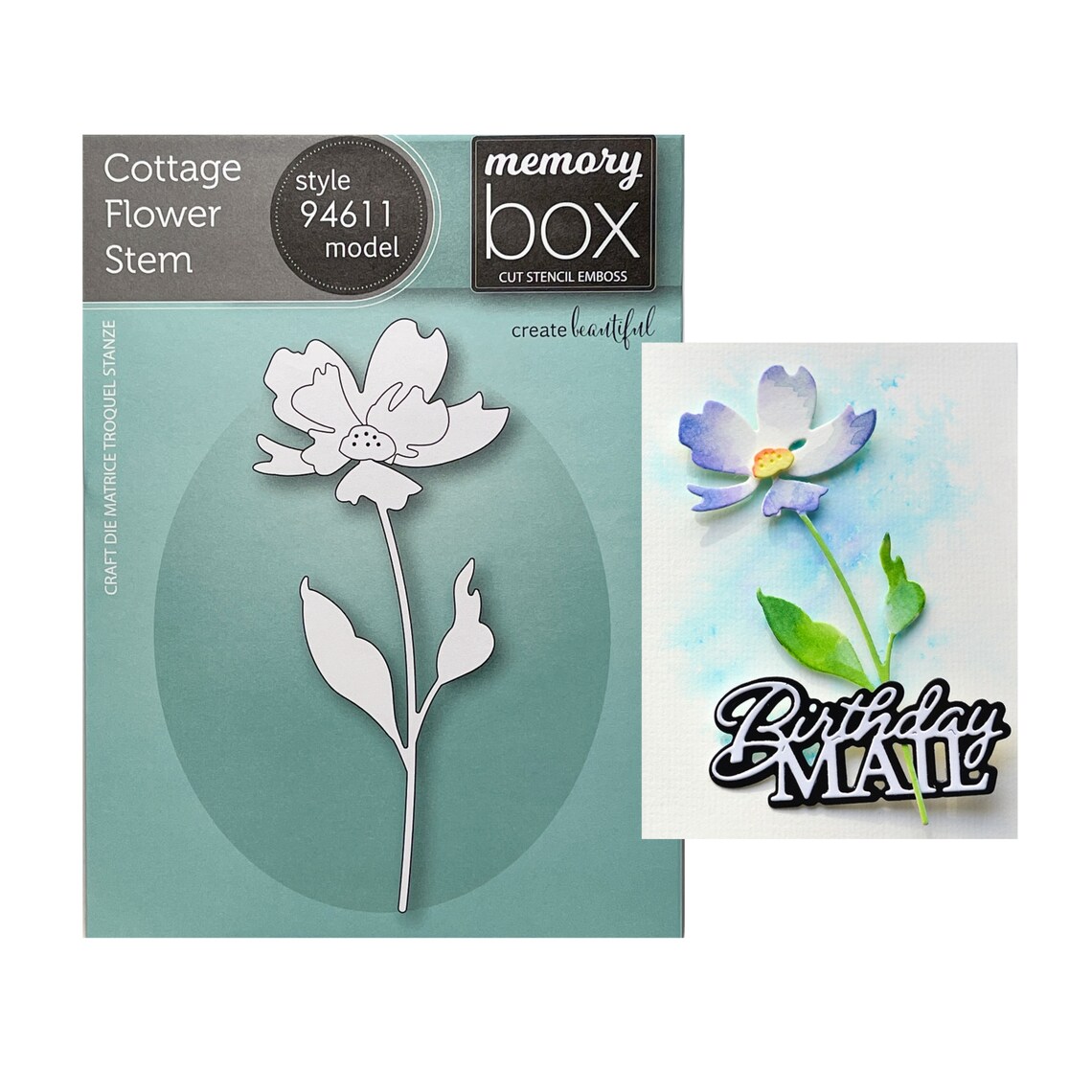 Cottage Flower Stem Metal Die Cut Flowers Memory Box Cutting Etsy