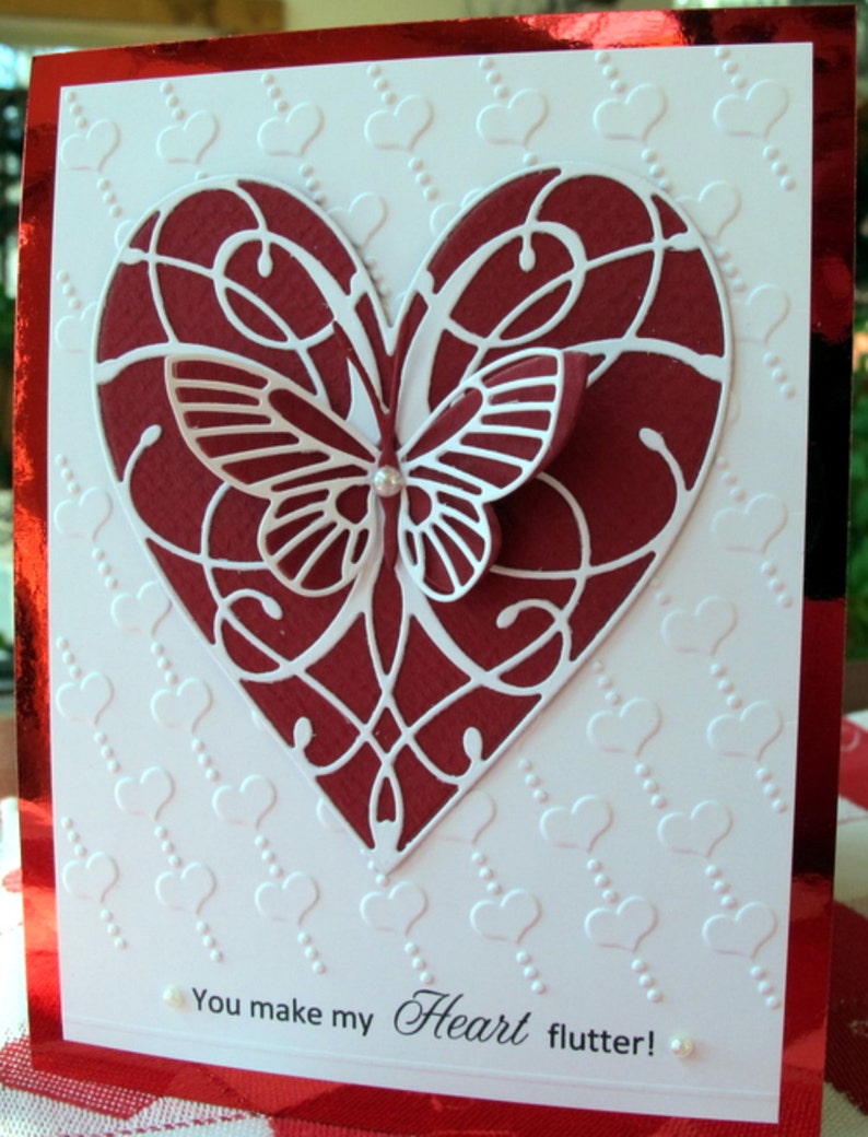 HEART embossing folder Darice 121561 A2 for Etsy