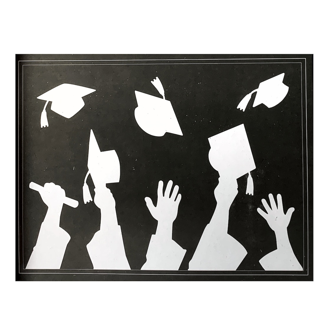 Graduation Embossing Folder Darice Folders Graduate Silhouette Etsy