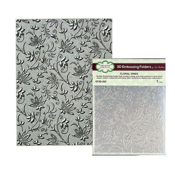 Floral Vines Embossing Folder 3D Creative Expressions Craft - Etsy