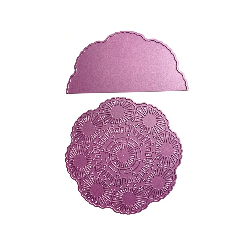 Metal Die Cut Spring Flower Burst Doily W/ Angel Wing Cheery Etsy