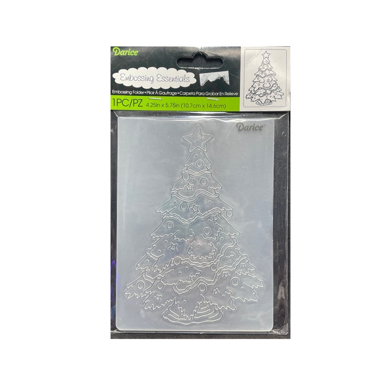 Christmas Tree Embossing Folder Darice Folders Holiday Etsy