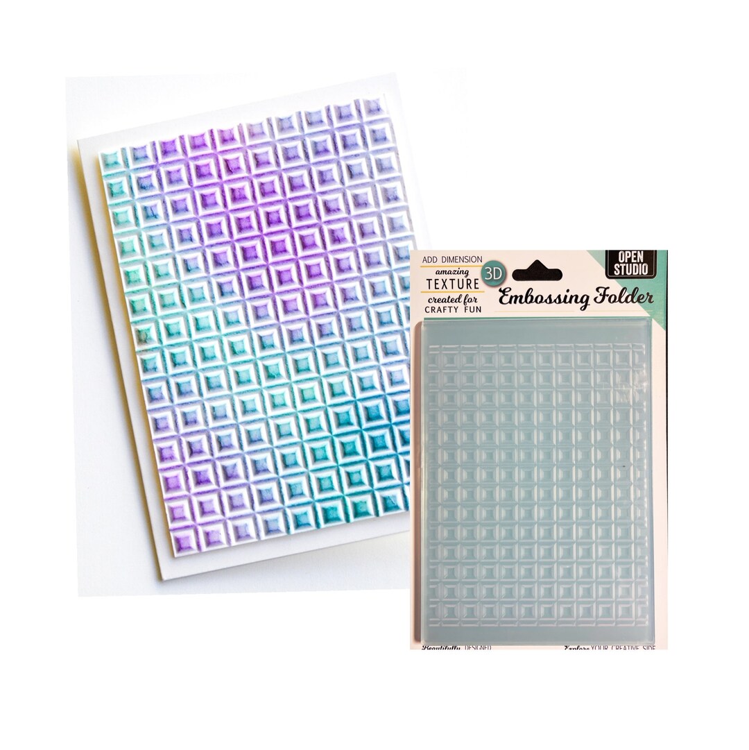 Elegant 3D Embossing Folder Geometric Crystals Memory Box Etsy