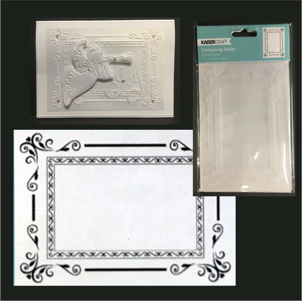 Gilded Frame embossing folder by Kaisercraft embossing folders Etsy