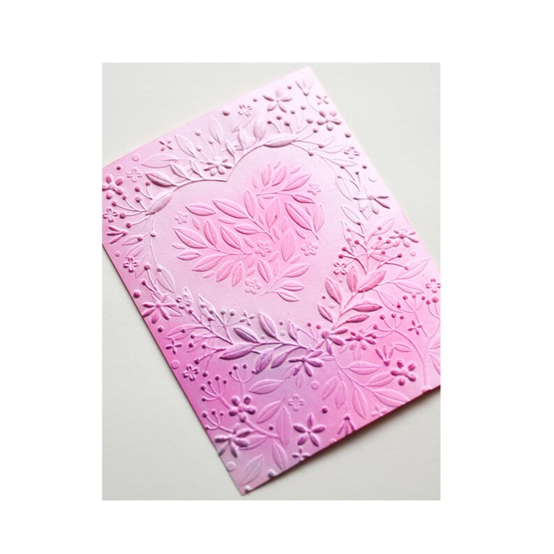 Elegant 3D Embossing Folder Heart Bouquet Memory Box Cuttlebug Etsy