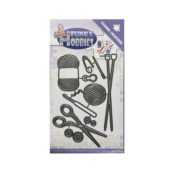 Stricken Metall stanz garn,Nadeln,Hook Yvonne Creations Schneide stanzt handgemacht Karten & Scrapbook Seiten - Cuttlebug,Sizzix,die meisten Maschinen