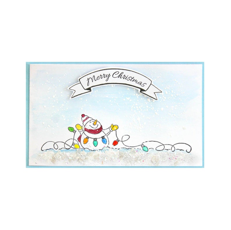 Cuttlebug,Sizzix,other Machines Snowman Wishes Stamps Words Stampendous Christmas clear cling stamp set for Handmade Cards,Scrapbooks