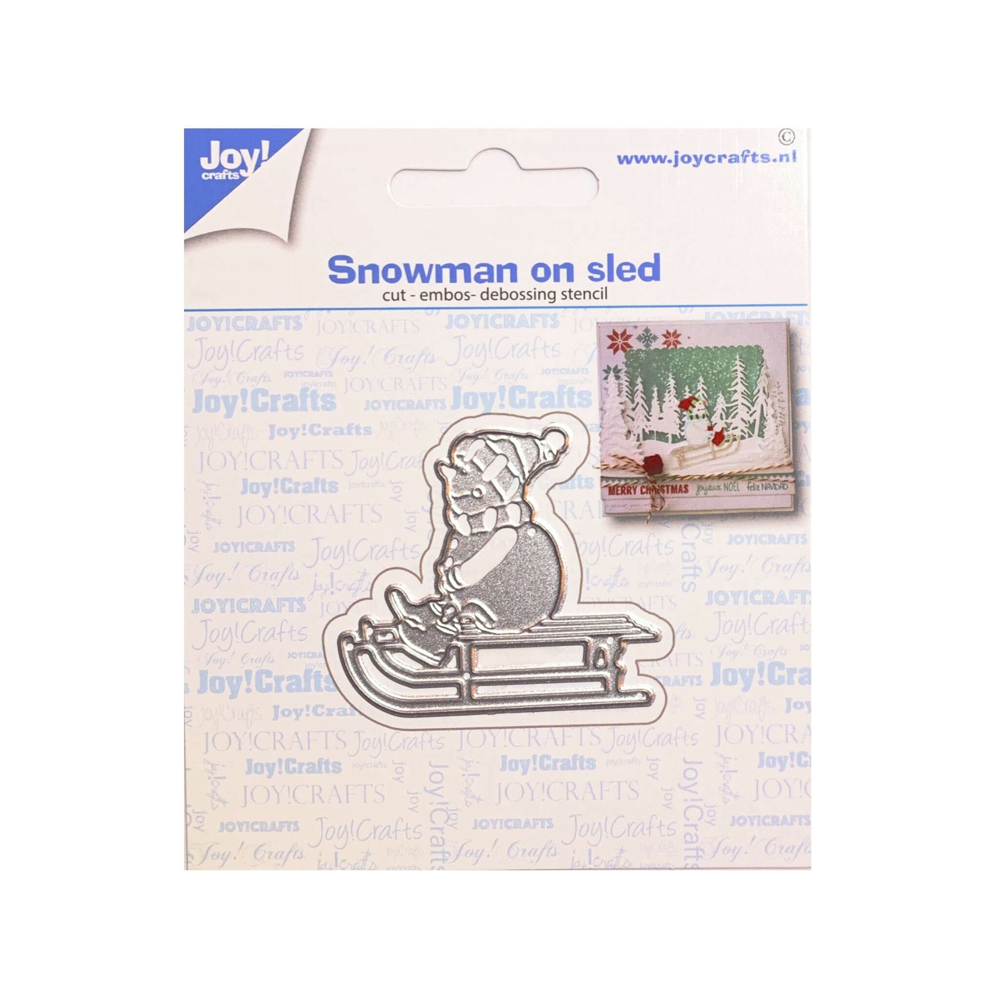 Snowman on Sled Metal Die Cut Stencil Joy Crafts Christmas Cutting Dies for Cuttlebug,Sizzix,universal Machines Card Making & Scrapbooking