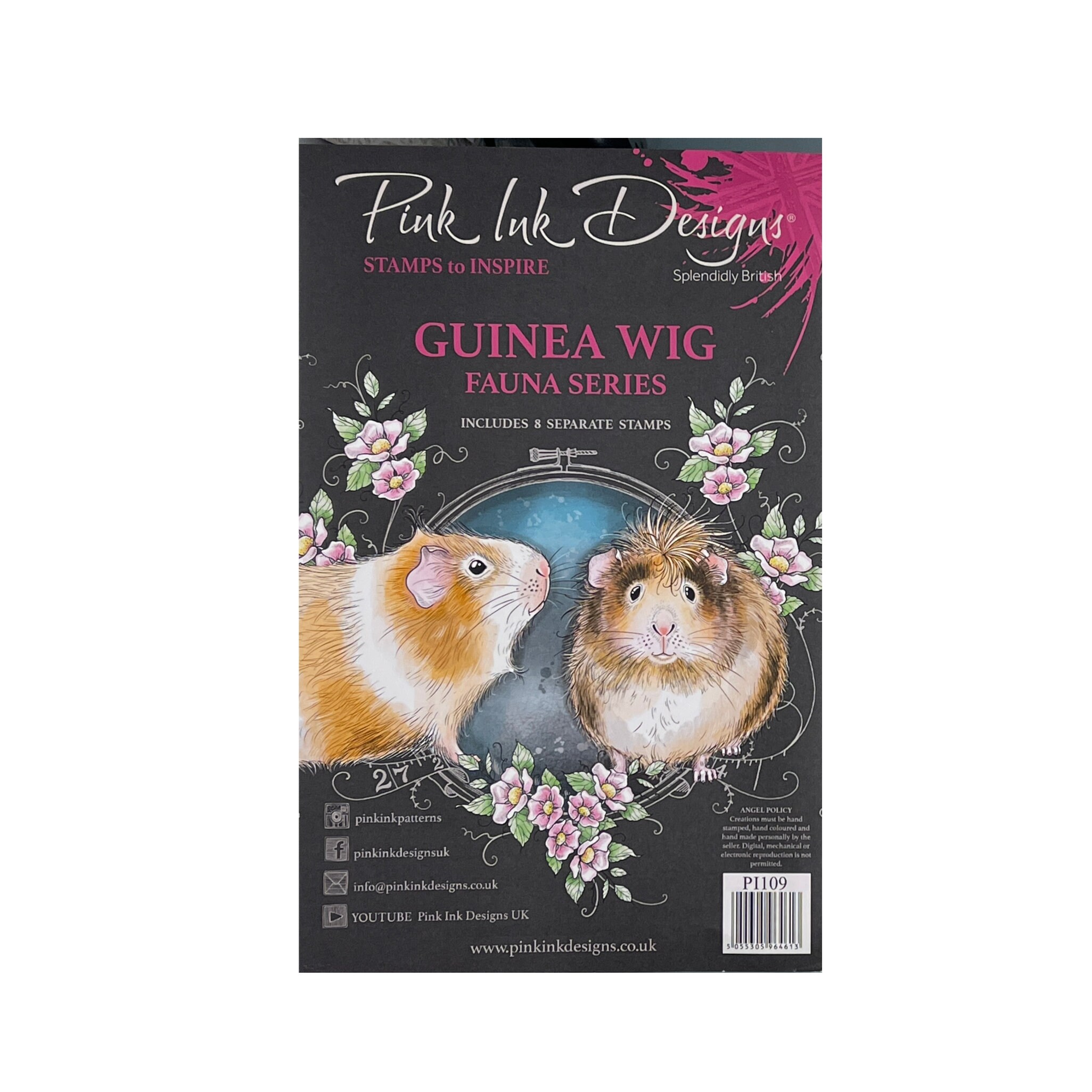 Large Guinea Pig Cling Stamp Guineawig AnimalsPetswords Pink Etsy