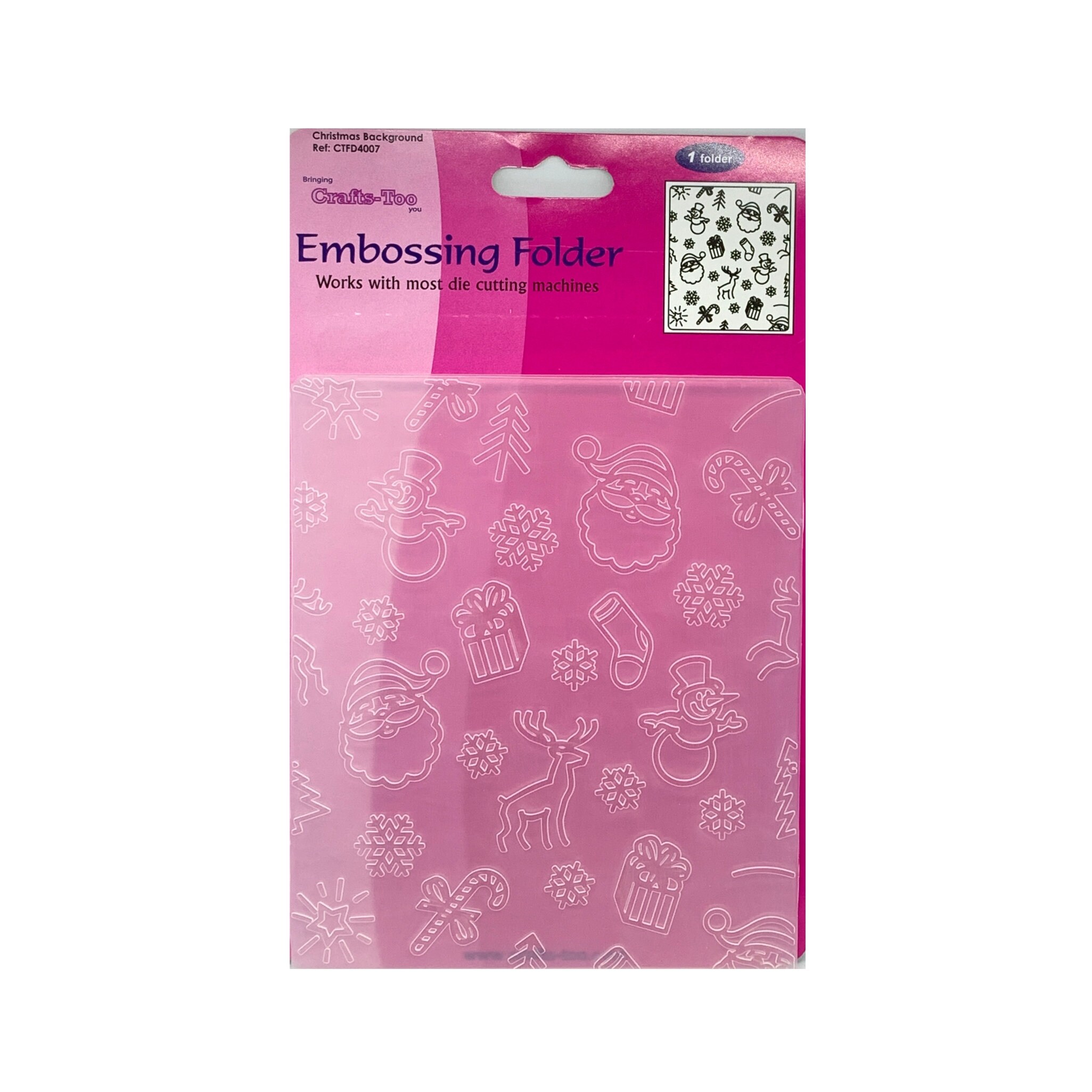 Embossing Folder Christmas Background Crafts Too Folders Etsy