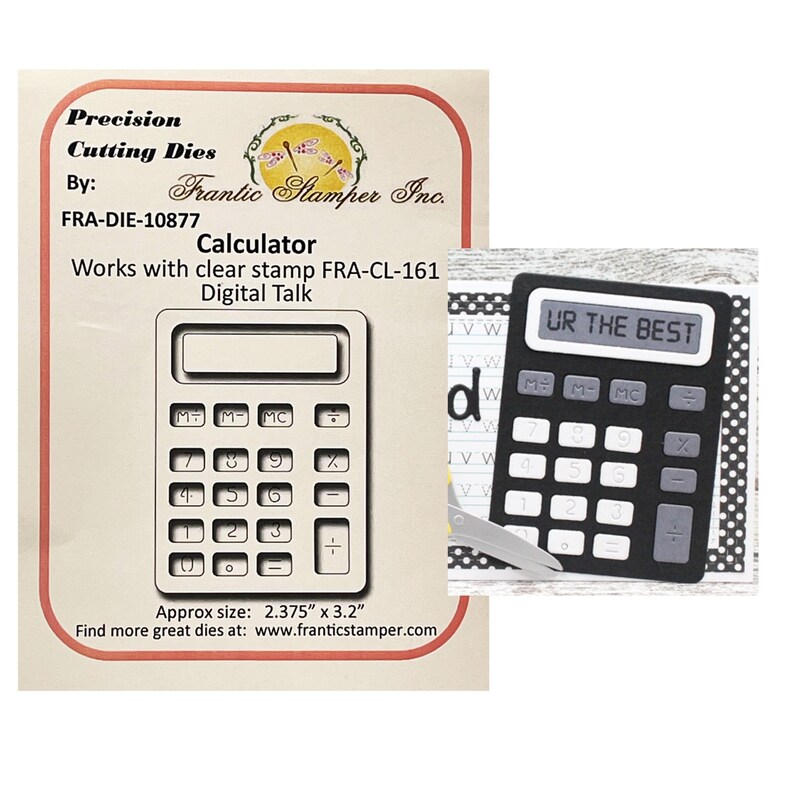 Calculator Metal Die Set by Frantic Stamper Cutting Dies Etsy