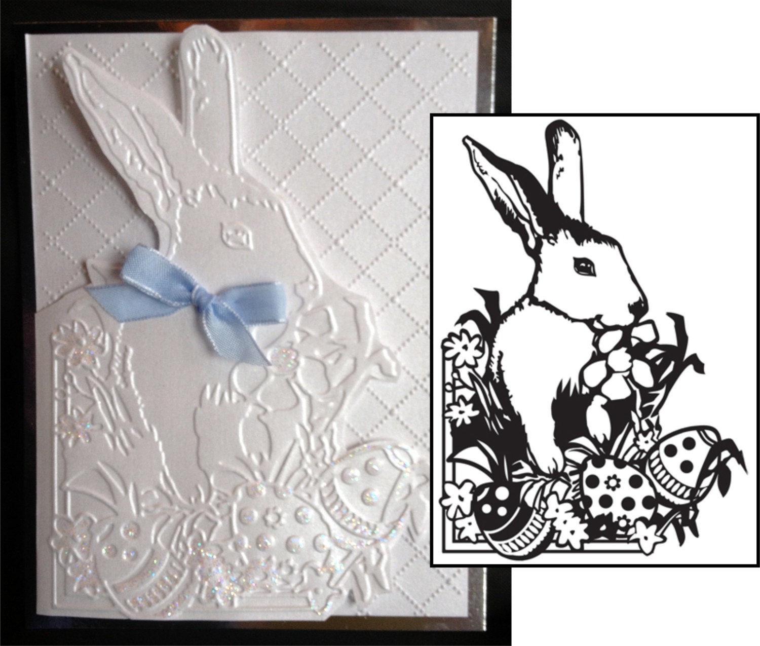 Easter Bunny Embossing Folder Darice Folders 121843 Etsy