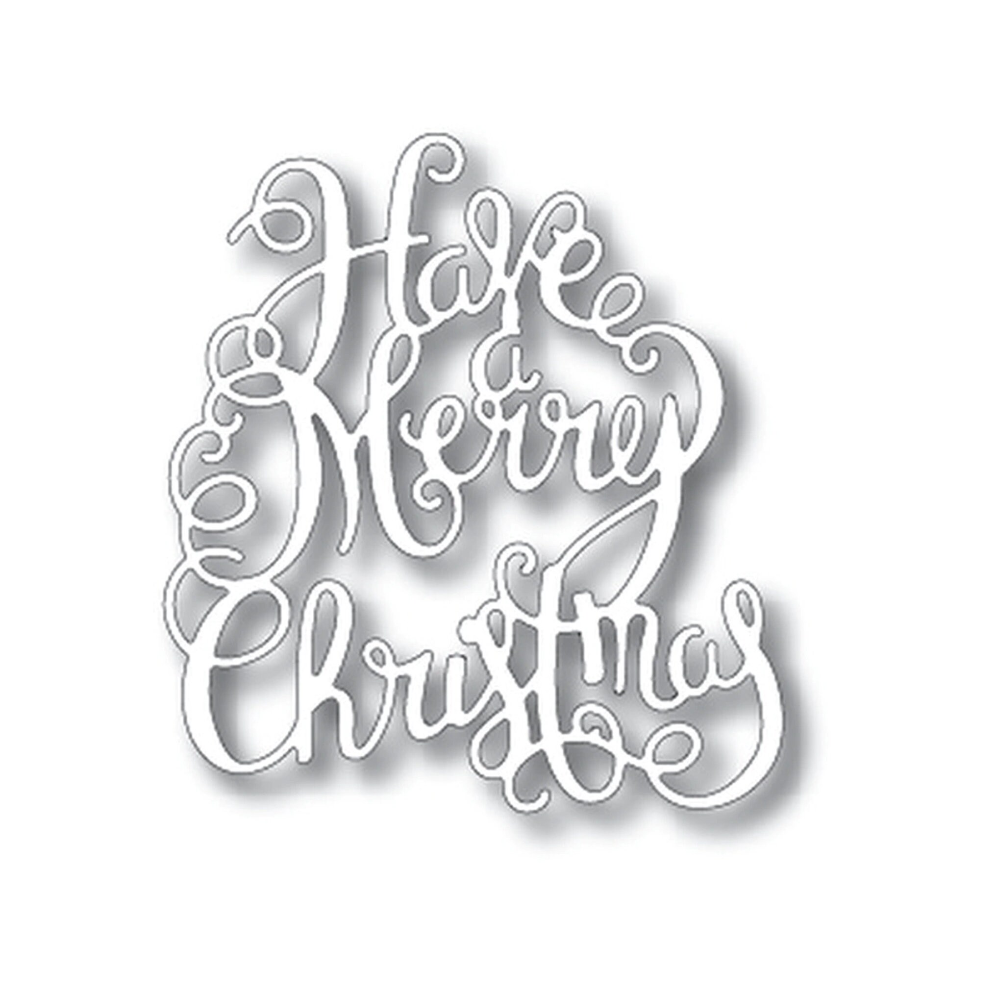 Have a Merry Christmas Metal Die Cut Sentiment Words Tutti Etsy