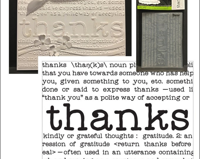 Thanks Define Embossing Folder Darice Embossing Folders Words for Use