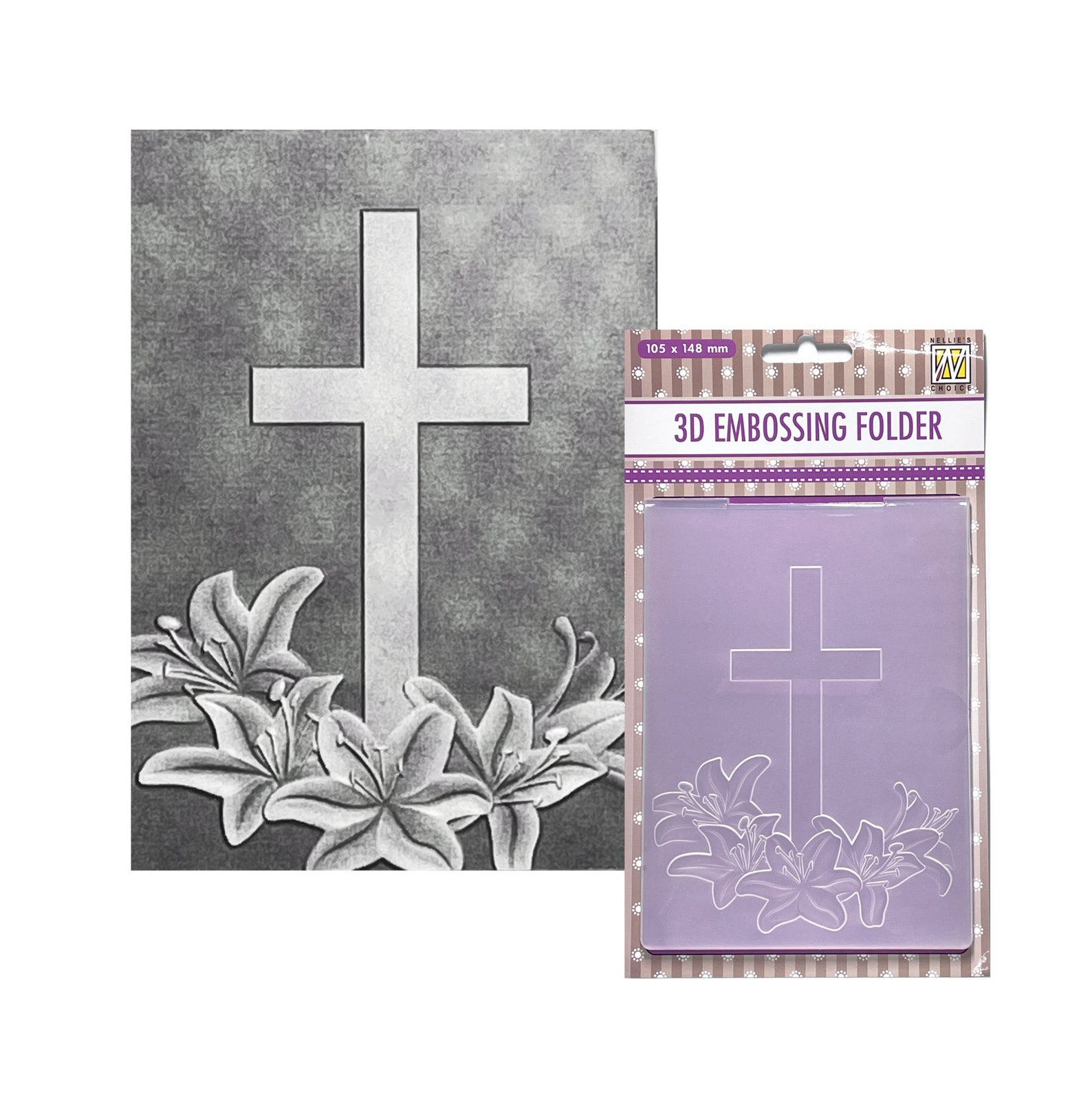 3D Embossing Folder Cross 2 Nellie Snellen Craft Folders Etsy