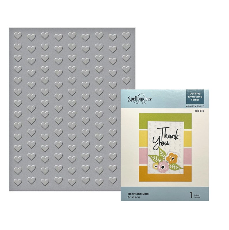 Embossing Folder Hearts and Soul by Spellbinders Sizzix Etsy