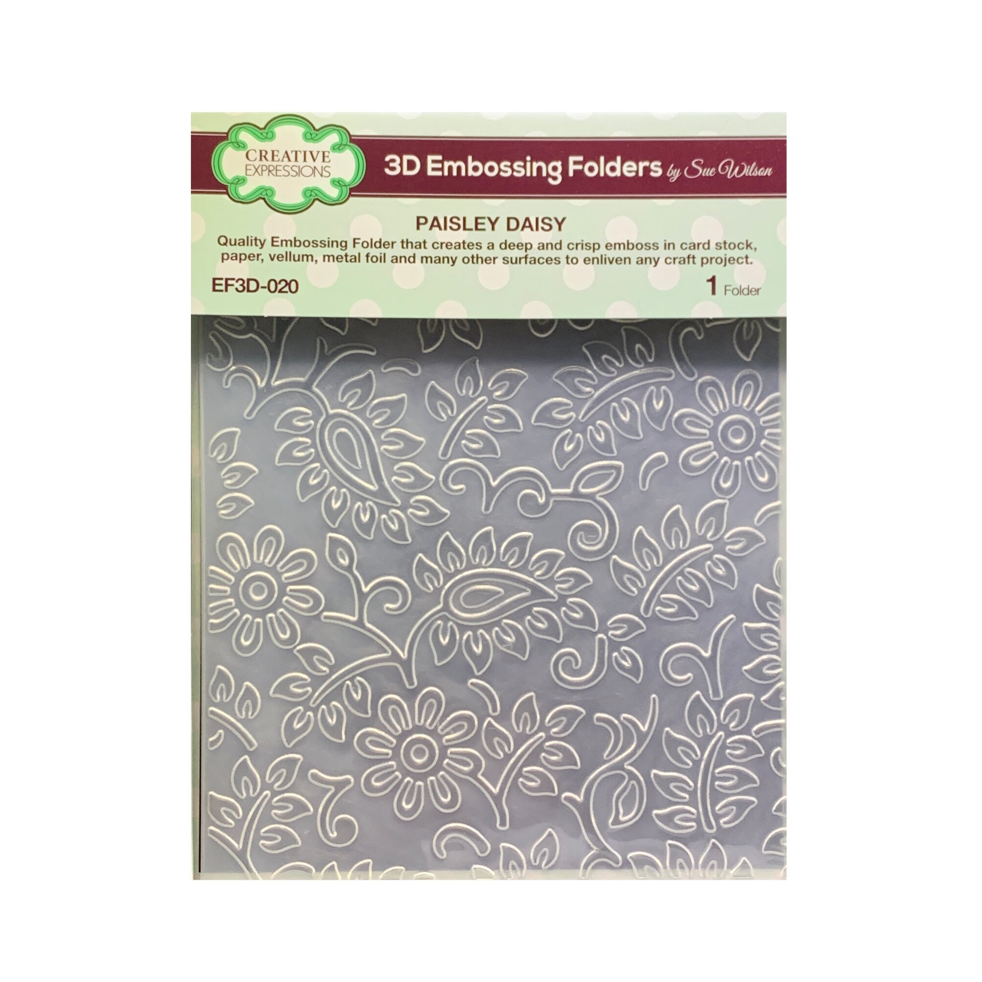 Embossing Folder Paisley Daisy 3D by Creative Expressions Etsy